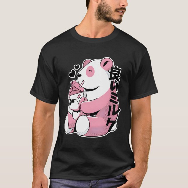 Japansk panda Bear T Shirt (Framsida)