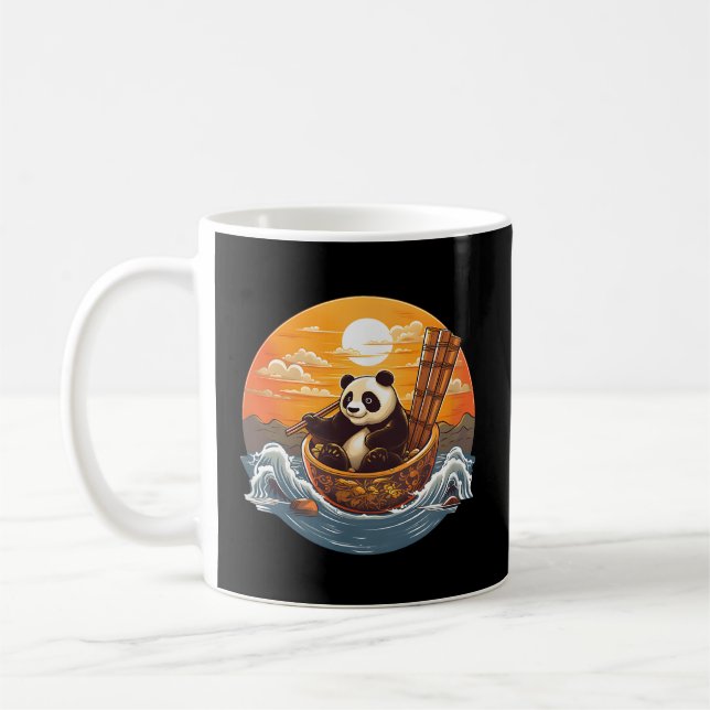 Japansk panda Sushi Bowl Serene Kaffemugg (Vänster)
