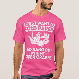 Japansk Papper Crane Origami-design för en Papper  T Shirt