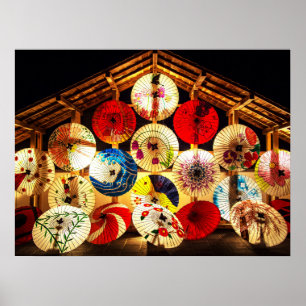 Japansk paraply poster