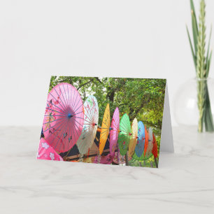Japansk parasol Notecard Kort