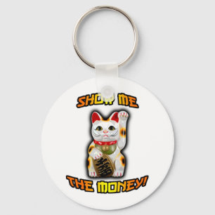 JAPANSK pengarKATT Maneki Neko Nyckelring