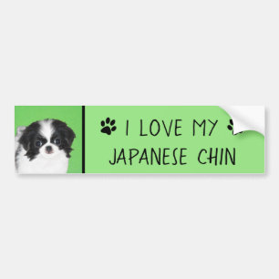 Japansk piggdoppning - Originalteckning av Hund Bildekal