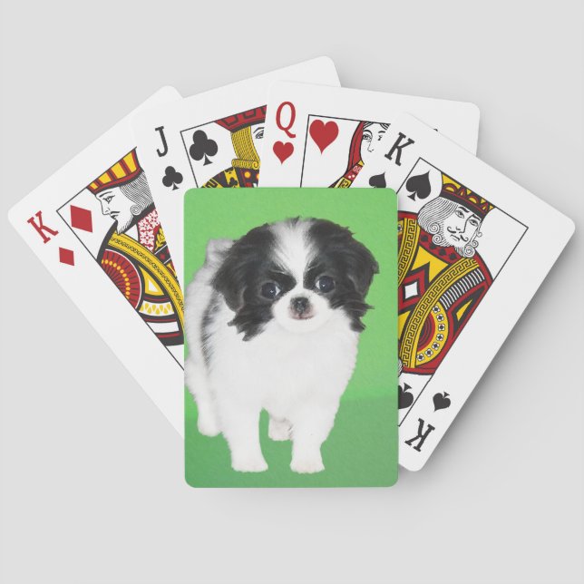 Japansk piggdoppning - Originalteckning av Hund Casinokort (Baksidan)