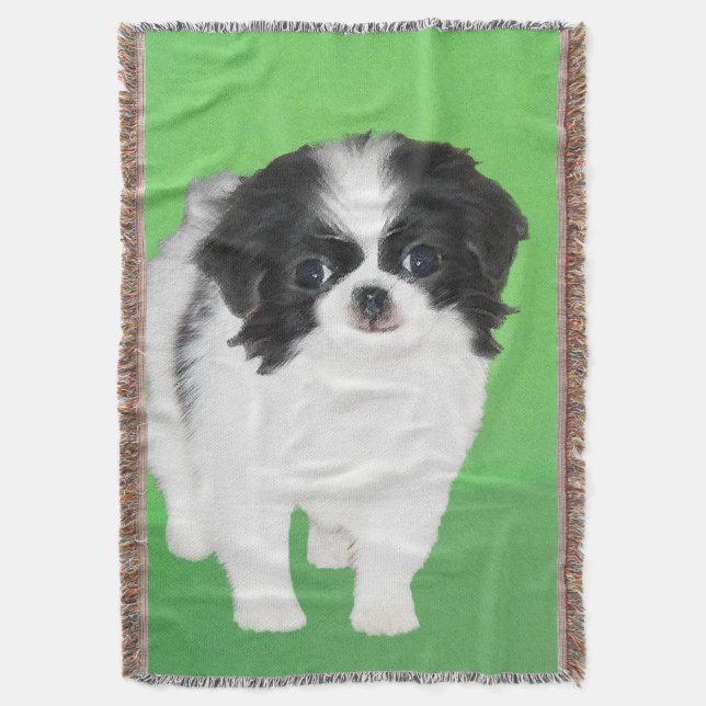 Japansk piggdoppning - Originalteckning av Hund Filt (Framsidan Vertikal)