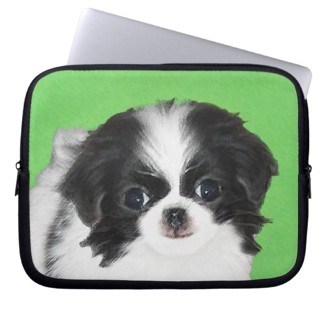 Japansk piggdoppning - Originalteckning av Hund Laptop Fodral (Framsidan)