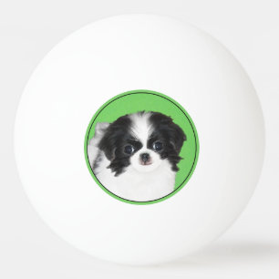 Japansk piggdoppning - Originalteckning av Hund Pingisboll
