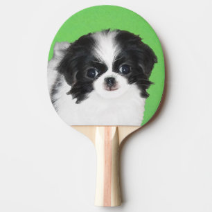 Japansk piggdoppning - Originalteckning av Hund Pingisracket
