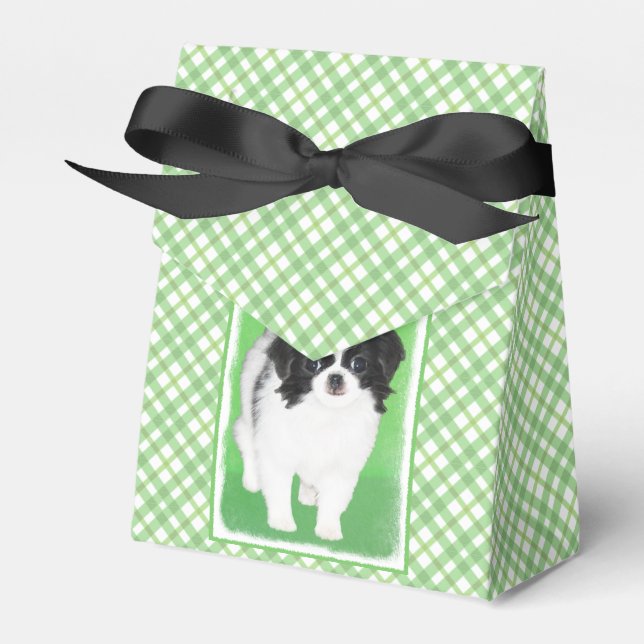 Japansk piggdoppning - Originalteckning av Hund Presentaskar (Framsidan Sidan)