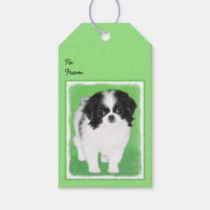 Japansk piggdoppning - Originalteckning av Hund Presentetikett
