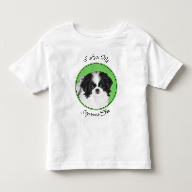 Japansk piggdoppning - Originalteckning av Hund T Shirt (Framsida)