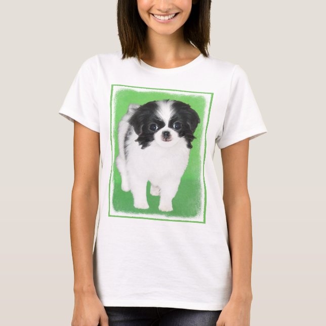 Japansk piggdoppning - Originalteckning av Hund Tee Shirt (Framsida)