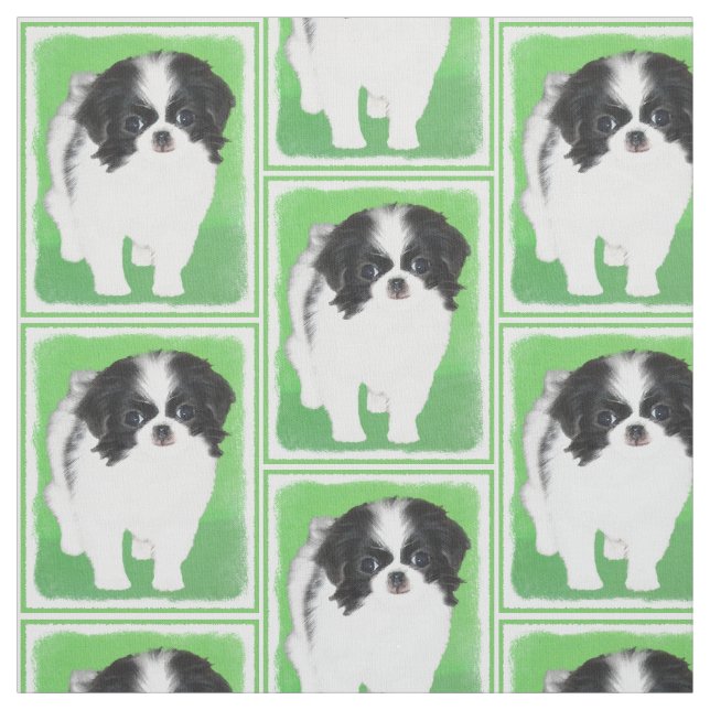 Japansk piggdoppning - Originalteckning av Hund Tyg (Provkarta)