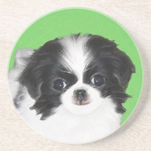 Japansk piggdoppning - Originalteckning av Hund Underlägg (Framsidan)