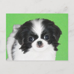Japansk piggdoppning - Originalteckning av Hund Vykort