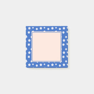 Japansk plommonblåkawaii, blommigt post-it block
