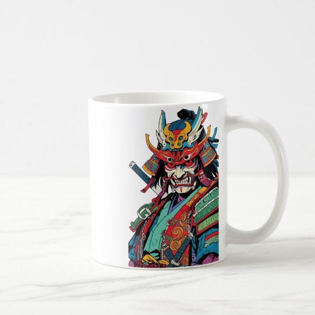 Japansk popkonst samuraj  kaffemugg (Höger)