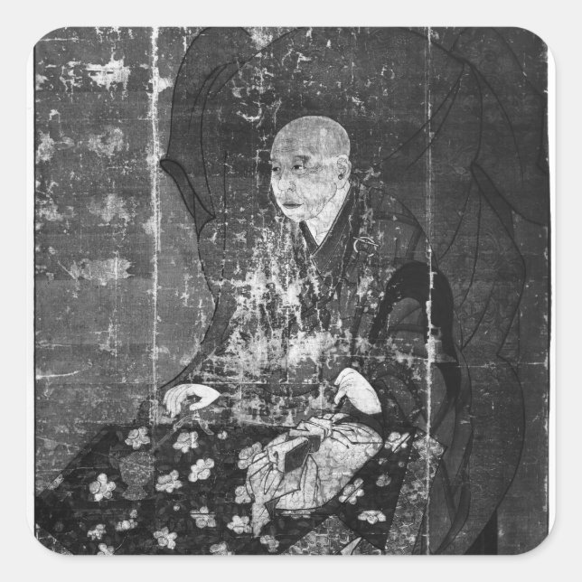 Japansk präst Jitchin Fyrkantigt Klistermärke (Framsida)