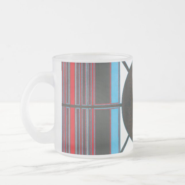 Japansk prototyp frostad glasmugg (Vänster)