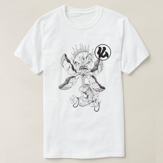 Japansk proverb "hotoke ingen gjord kaomo-sando ", t shirt (Design framsida)