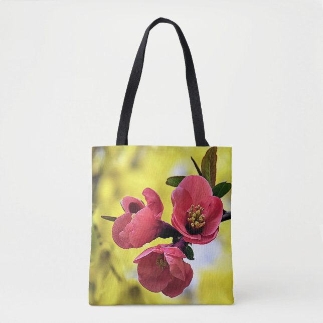 Japansk quince - tote tygkasse (Framsida)