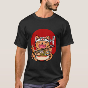 Japansk Ra Noodles Anime Japan Cat T Shirt