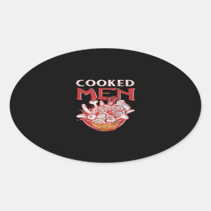Japansk Ramen Food Pun Humor-kokt gift Ovalt Klistermärke