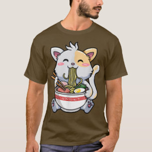 Japansk Ramen Kawaii Anime Cat Lover Pappa Mamma, T Shirt
