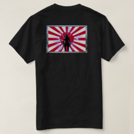 Japansk ramflagga & Uppgående sol Samurajkrigare T Shirt