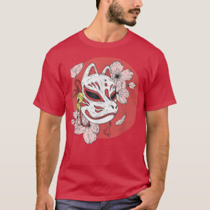 Japansk rävmask, Aesthetic Kitsune Inari Anime on T Shirt
