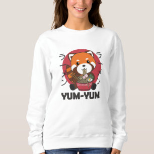 Japansk Red Panda Ramen Kawaii Noodles T Shirt