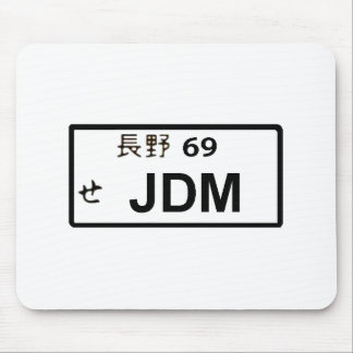 Japansk registreringsskylt Mousepad för JDM Musmatta