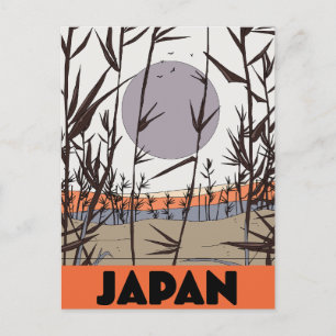 Japansk reseaffisch helg vykort