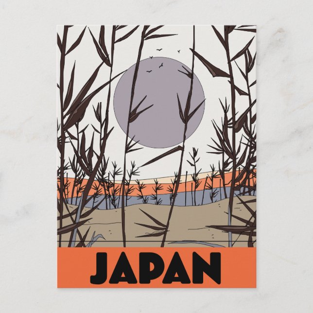 Japansk reseaffisch helg vykort (Framsida)