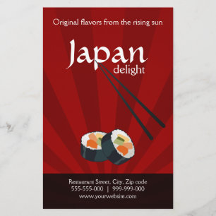 Japansk restaurangflygare flygblad