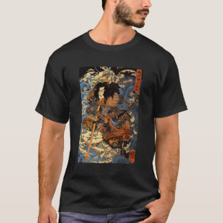 Japansk Retro-pil, skadad Samurai Riding Sea Cr T Shirt