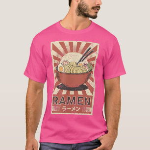 Japansk Retro Vintage Artwork Ramen Soppa Noodle  T Shirt