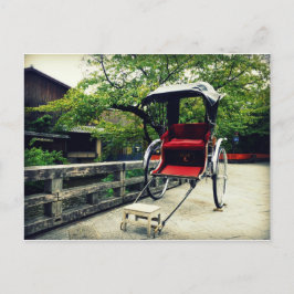 Japansk Rickshaw Vykort