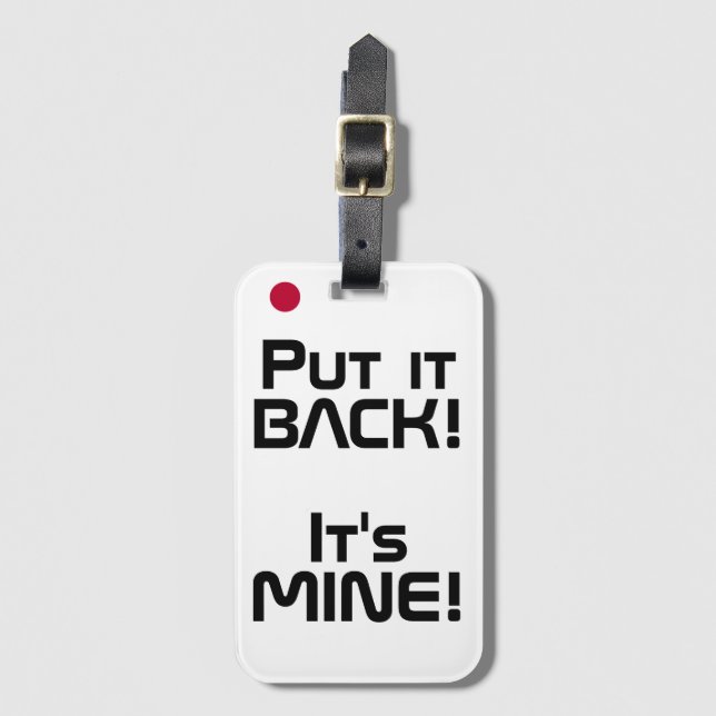 Japansk riksdaglig Flagga Funny Patriotic Bagagebricka (Framsida vertikal)