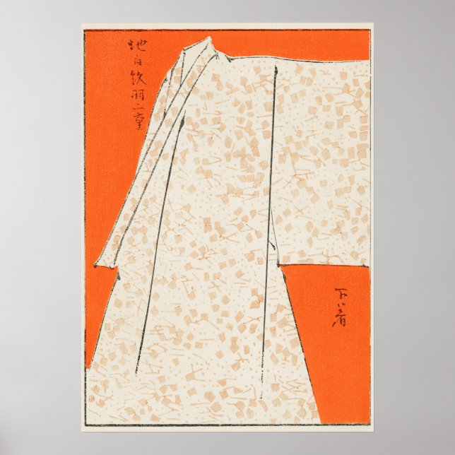 Japansk Robe Illustration från Shin Bijutsukai Poster (Framsidan)