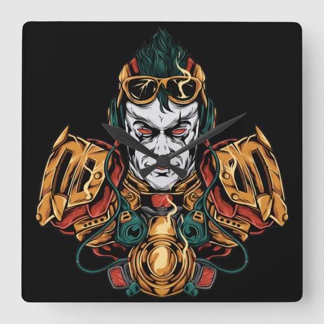 Japansk robot fyrkantig klocka (Framsida)