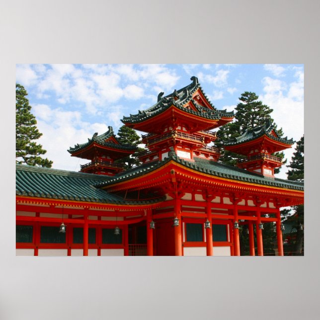 japansk röd shrine poster (Framsidan)