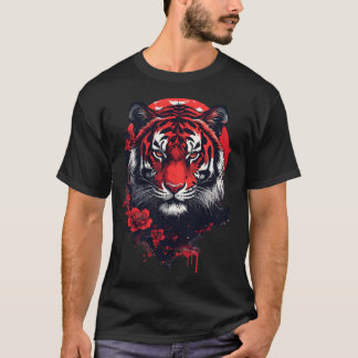 Japansk Röd Tiger - Vildsint Ande T Shirt