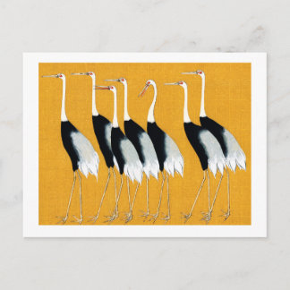 Japansk rödkran krona - Ogata Korin - Art Vykort