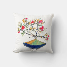 Japansk Rosa Bonsai av Areilla & Lily Dedesign Kudde