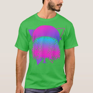 Japansk Rosa Flower Sakura 90s Art Vaporwave Cher T Shirt