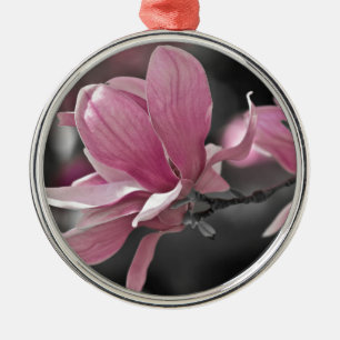 Japansk Rosa Saucer Magnolia Julgransprydnad Metall