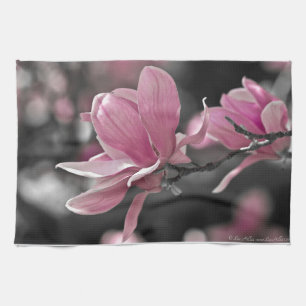 Japansk Rosa Saucer Magnolia Kökshandduk