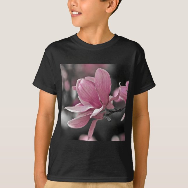 Japansk Rosa Saucer Magnolia T Shirt (Framsida)