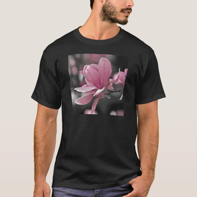 Japansk Rosa Saucer Magnolia T Shirt (Framsida)